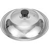 Withtalentto Coperchio in acciaio inox per pentole, padelle e padelle, in acciaio inox, adatto per pentole da 28 cm, 30 cm, 32 cm, 34 cm, 36 cm, 38 cm di diametro, copertura di ricambio per padella (28 cm)
