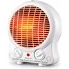 SOGO Termoventilatore Elettrico 2000 W Compatto, Stufetta con Termostato Regolabile, 2 Potenze 1000/2000 W, Funzione Ventilatore, Cool Touch, 0,88 kg