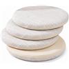 Generico Set di 4 Cuscini per Sedie Rotondi Memory Foam,C-45cm/18in | Set di 4 Cuscini per Sedie Rotondi Memory Foam, Cuscino Sedia Antiscivolo Sfoderabile e Lavabile in Lino