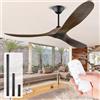 XSGDMN 152CM Ventilatore da Soffitto Senza Luce, Ventilatori da Soffitto Silenziosi, con Telecomando, Ventilatore da Soffitto da 60 per Patio, Ventilatore da Soffittos Moderno a Prova di Umidità per Esterni