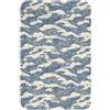 OnlyWow© Tappetino Bagno Tappeto Doccia Bath Mat Antiscivolo Moderni - Blu | 40x60 cm - Rettangolare - Decorazioni Memory Foam Lavabile Tappeti Onde - Classico