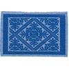 HomeLife Tappeto Bagno in Cotone Blu 55X140 cm Made in Italy | Tappetino Bagno Assorbente in Rilievo con Fondo Antiscivolo |Tappeto Doccia Lavabile in Lavatrice | Tappetini Scendidoccia Sardo