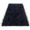 Tex family Tappeto Shaggy Nero Moderno - Pelo Lungo 6 cm - Antiscivolo, 12 Misure - Annodato a Mano, Elegante e Resistente - Cm. 120x180