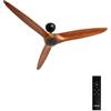 CREATE / WIND CENTURY L/Ventilatore da soffitto nero legno scuro con telecomando / 40W, Silenzioso, Ø152 cm, 6 velocità, programmabile, funzione estate-inverno