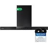KKT KOLBE Cappa aspirante da parete SHAPE9005S, 90 cm, nera, piatta | 754 cbm/h, modalità automatica, scarico e ricircolo, acciaio, vetro, illuminazione LED bicolore, retromarcia automatica