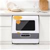 ZephPerton Lavastoviglie Portatile Da Banco, Mini Lavastoviglie Con 3 Programmi: Standard, Veloce E Potente, Doppio Getto A 360°, Asciugatura Ad Aria Calda A 75℉, Lavastoviglie Professionale Completa Per