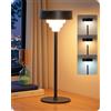 EDISHINE Lampada da Tavolo Senza Fili, Display Digitale, Touch Dimmerabile | 3 temperature di colore, 5000 mAh, ≥15 ore, USB-A ricaricabile, 2 altezze, IP54, Lampada da Tavolo LED per Giardino