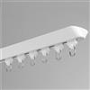 AYUNZXP Binario Per Tende A Soffitto Ultrasottile, Connettori Angolari, Bastone Per Tende Divisorie, Binari Per Tende In Alluminio A Forma Di V, Fornito Con Binario, Ha(Bianco,1.3M)
