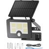 OHAYORI Lámpara solar exterior con detector de movimiento, 122 LED, IP65,Pequeño | Lámpara solar exterior con detector de movimiento, 3 modos, carga USB, batería de 2200 mAh