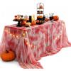 Huanmin Telo decorativo per Halloween 200 x 500 cm, panno dall'effetto spettrale rosso sangue per interni ed esterni, Ampio telo dall'effetto spettrale rosso sangue, ideale per pareti, porte, finestre