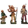 ICE TOYS Statuine Presepe, Set 3 Pastori con Animali, 21-30 cm, Dipinte a Mano, Realizzate in Italia, Multicolore (SET 1, 30CM)
