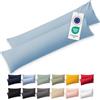 Blumtal Federe Cuscini Letto Matrimoniale Cotone - Federe Cuscini 40x145-100% Cotone, Set di 2 Federe in Jersey con Cerniera, Federa certificate Oeko-Tex, Federe Cuscino Letto - Azzurro