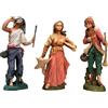 ICE TOYS Statuine Presepe, Set 3 Pastori con Animali, 28-29 cm, Dipinte a Mano, Realizzate in Italia, Multicolore (SET 2, 30CM)