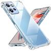 Tentoki Cover per Xiaomi Redmi Note 12 4G, [Cuscino d'Aria Integrato] TPU Custodia Protettiva Antiurto Ultrasottile,previene l'ingiallimento,pellicola,Trasparente