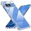 Tentoki Cover per Google Pixel 8a, [Cuscino d'Aria Integrato] TPU Custodia Protettiva Antiurto Ultrasottile,previene l'ingiallimento,pellicola,Trasparente