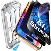 Tentoki 2 Pezzi Privacy Pellicola per iPhone 16 Pro Max(6.9'), Compatibile con Face ID, Durezza 9H+ Protezione Schermo di Grado Militare, [Con Kit di Installazione Rapida][Senza Bolle]