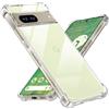 Tentoki Cover per Google Pixel 7, [Cuscino d'Aria Integrato] TPU Custodia Protettiva Antiurto Ultrasottile,previene l'ingiallimento,pellicola,Trasparente