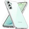 caslord Cover Trasparente ultra-sottile per Samsung Galaxy S26 FE | Anti-ingiallimento | TPU | Resistente agli urti | Resistente ai graffi | Vetro temperato*2