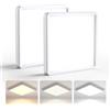 SKUTZTEK Lampada a Soffitto LED, 2 Pezzi Plafoniera LED 15W 3 Colori 3000K/4000K/6500K,1500LM / IP44 Impermeabile Moderna Lampada da Soffitto per Bagno per Bagno, Soggiorno, Camera da Letto, Cucina(18cm)