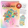 Finoly Libri da Colorare per Adulti Fiori A4 Riduce lo Stress | | Libro Mandala da Colorare Adulti Principianti e Esperti | Mandala da colorare adulti Mindfulness Inchiostro Non Che Trapassa