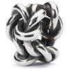 Trollbeads TAGBE-20204 - Ciondolo a forma di nodo dell'amicizia in argento sterling, misura unica, Argento, Nessuna pietra preziosa