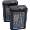 Dot.Foto 2 x Dot.Foto NP-FW50 Premium 7.4v / 1080mAh Batteria Ricaricabile per Sony ZV-E10, Alpha 7, A7, A7II, A7RII, A7SII, A7S, A7S2, A7R, A7R2, A5000, A6000, A6500, A6300, NEX-3, NEX-5