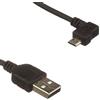 System-S Cavo Dati Micro USB con connettore ad Angolo di 90°, angolato a 90°, 30 cm