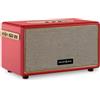 Bennett & Ross BB-860RD Blackmore altoparlante bluetooth retrò in pelle - Altoparlante vintage da 2x 30 W - Speaker ingresso USB con lettore MP3 - Jack da 3,5 mm e ingresso Aux - Rosso