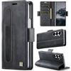WeiCase Cover per Samsung Galaxy Z Fold 8 Ultra Pelle di alta qualità [1 pellicola protettiva in vetro temperato], protezione RFID, custodia pieghevole con supporto Custodia, nero.