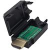YIOVVOM Connettore HDMI maschio per saldatura, adattatore da spina a morsettiera senza interruzioni connettore di saldatura con copertura in plastica