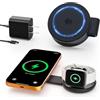 Gatatol Caricatore senza fili magnetico 2 in 1, Qi2 25W Pad di ricarica rapida per | Compatibile con iPhone 18/17/16/15/14/13/12/Pro/Pro Max/Air/Duo Series e AirPods 5/4/3/2/Pro e 5W Apple Watch