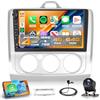 Rimoody 4G+64G Android Autoradio per Ford Focus Mk2 Mk3 Exi MT 2 3 2004-2011 Wireless Carplay Android Auto, 9 Pollici Incell Schermo Autoradio GPS Navi WiFi Bluetooth FM/RDS EQ/USB/SWC Telecamera Posteriore