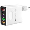 Tomedeks Caricatore USB C Rapido Caricabatterie,45W 4Porto Presa Caricatore USB Multiplo,Carica Batterie Cellulare Spina Adattatore Alimentatore,per iPhone 16 15 14 13 12 Pro Max Plus Samsung S24 S23