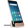 MyGadget Stazione Ricarica USB C & Cavo 1m - Caricatore Docking Station compatibile con Galaxy S24 S23 S22 Note 20 10 Huawei P50 P40 - Rosa