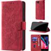 CaseGla Cover per iPhone 7/8 /SE2/SE3 4,7 Pollici, Rosso | Blocco RFID, Portafoglio Pelle PU, Flip Libro, Porta Carte, Magnetica Libretto, Antiurto Protezione Completa