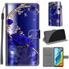 KENHONER Custodia per Huawei P30 Lite, Farfalla | Portafoglio Pelle PU, Magnetica, Resistente Agli Urti, Scomparto Carte Credito, Pieghevole, Flip Libro, Motivo