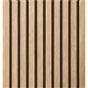 Set 12 Pannelli Decorativi 60x60 cm Motivo a Doghe in MDF e Feltro PET Rivestimento Murale Fonoassorbente Rovere
