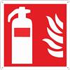 pubblimania Estintore | Cartello di emergenza e sicurezza in alluminio composito da 3 mm di spessore (Cm 14,5x14,5) (Cartello Estintore)