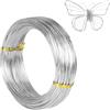 ZDLSDL Filo e alluminio Ø1mm x 50m - Alluminio per Tricotin, Argento | Filo e alluminio, Argento, Filo modellabile, ideale per Creazione di Gioielli (1.0mm 50M-Argento)