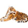 BRUBAKER peluche tigre con bambino marrone 100 cm