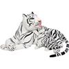 BRUBAKER peluche tigre con bambino bianco 100 cm