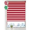 Sonello doppia tenda a rullo fissaggio senza trapano Duo tenda a rullo morsetto tenda a rullo protezione solare tenda a rullo finestra tenda a rullo per finestre e porte tenda a rullo Zebra tenda a rullo laterale 60cm x 210cm rosso
