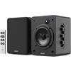 Unbranded Altoparlanti attivi | 60W, sistema 2.0, casse per PC | Altoparlanti Hi-Fi con HDMI ARC e AUX | Altoparlanti da scaffale con Bluetooth 5.3 | Monitor da studio con chassis degli altoparlanti in fibra di carbonio (neri)