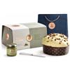 Generico Fiasconaro Oro Verde Panettone Pistacchio 1 kg con Crema e Shopper | Panettone al pistacchio con copertura al cioccolato bianco, crema da 180 g e shopper regalo incluso