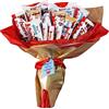 ONZA DULCE Y SALADO SWEET & SALTED Onza. Regalo originale Kinder Bueno. Dolce bouquet con un assortimento di cioccolatini Kinder, ideale come regalo per una persona speciale. Lotto di Kinder, Shocko bons, Happy Hippo, Delice.