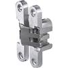 Gedotec VICI - Nastro di foratura in acciaio INOX, 1 pezzo, cerniera in legno in metallo, cerniera di foratura nichelata spazzolata, 15 x 69 mm, cerniera per porta da avvitare con un angolo di