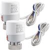 PORFOYO Motore di regolazione per riscaldamento a pavimento, 230 V, attuatore termoelettrico, senza corrente, chiuso, 2 pezzi, filettatura M30 x 1,5, attuatore per riscaldamento a pavimento, attuatore termico