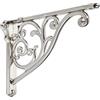 Khtumeware Confezione da 2 staffe per mensole in nichel satinato spazzolato, 12,5 cm, staffe decorative per scaffali, resistenti e vintage, accessori inclusi, 12,5 x 8,9 x 4,4 cm