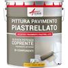 ARCANE INDUSTRIES Vernice per piastrelle pavimento, a base di resina epossidica - Arcapoxy Pavimento Piastrellato - 2,5 kg (fino a 12,5 m² in 2 strati) Giallo Traffico - RAL 1023
