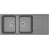 Generico Elleci Lavello Incasso Life 500 2 Vasche con gocciolatoio 116×50 Grigio Titanium Granitek LM250073